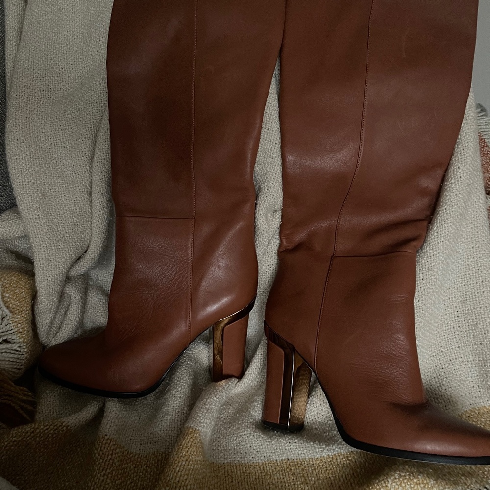 BCBG Tan , Knee Length Boots Size 8.5